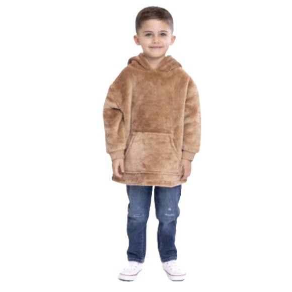 WONDER NATION Unisex Faux
Sherpa Snugget Hoodie In Brown Acorn Toddler Sz 4T - Picture 8 of 8